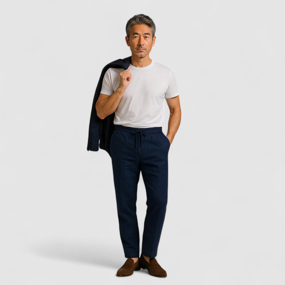 Ioan | Pantaloni din in bumbac respirabil