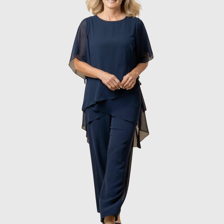 Maria | Set cu pantaloni palazzo drapate