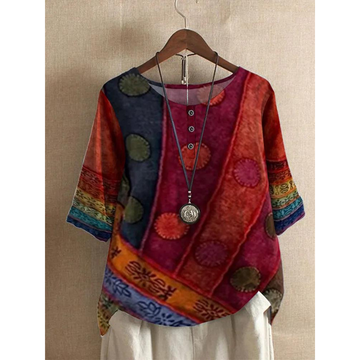 Valerie - Top boho colorat