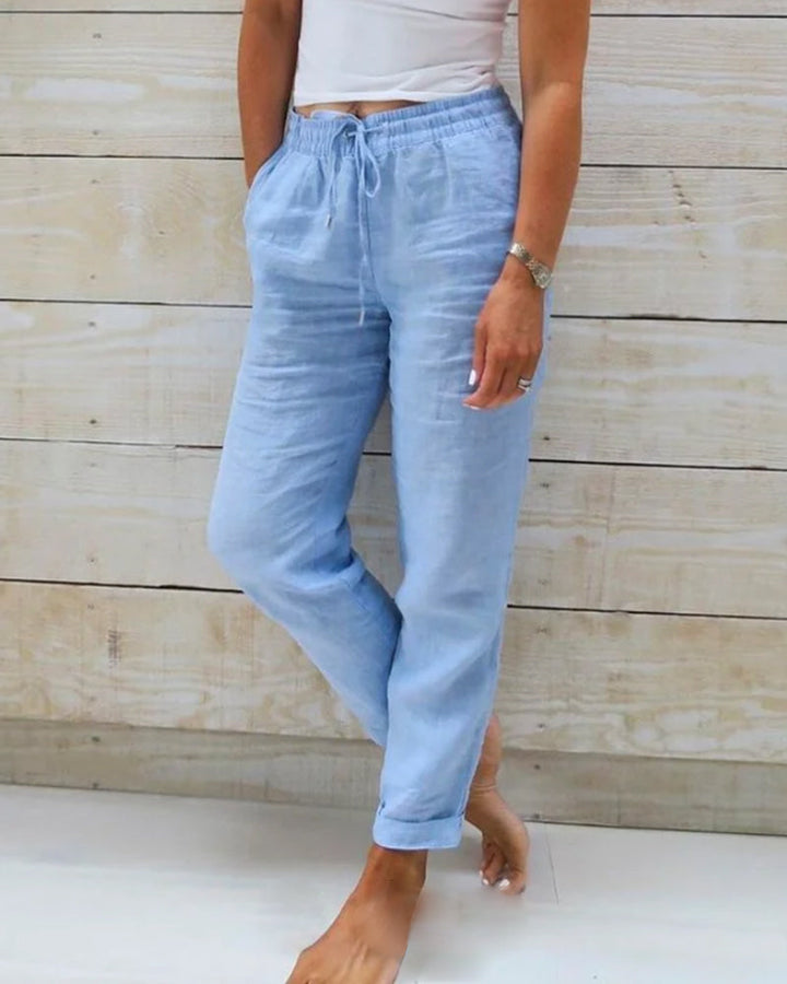 Allison - Pantaloni Tailored din Lână și Bumbac de Lux