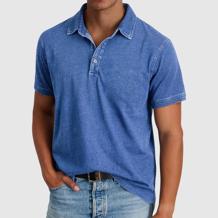 Nándor – Cămașă polo vintage cu nasturi