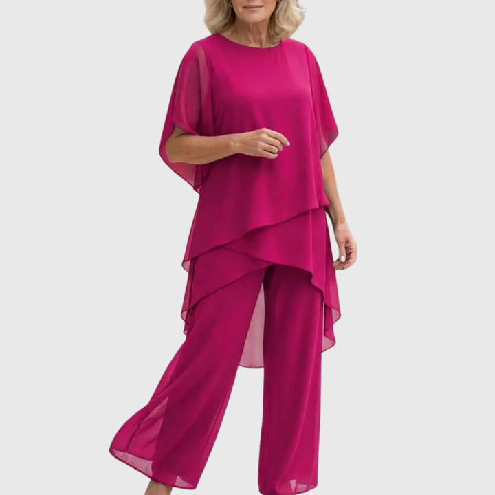 Maria | Set cu pantaloni palazzo drapate