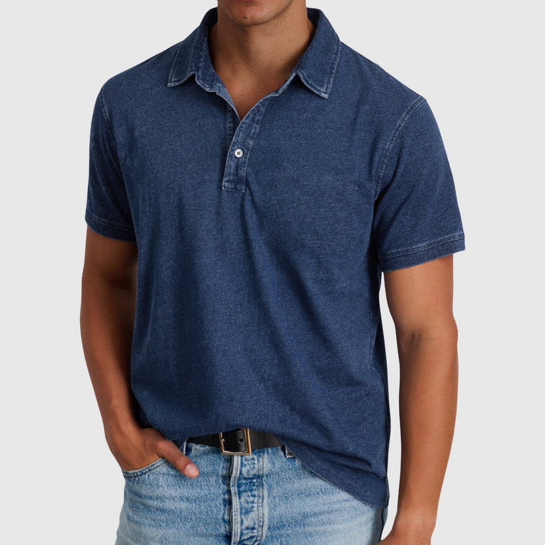 Nándor – Cămașă polo vintage cu nasturi