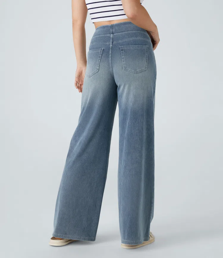 Solène - Jeans cu Picior Larg Fit Relaxed