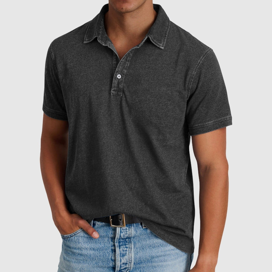 Nándor – Cămașă polo vintage cu nasturi