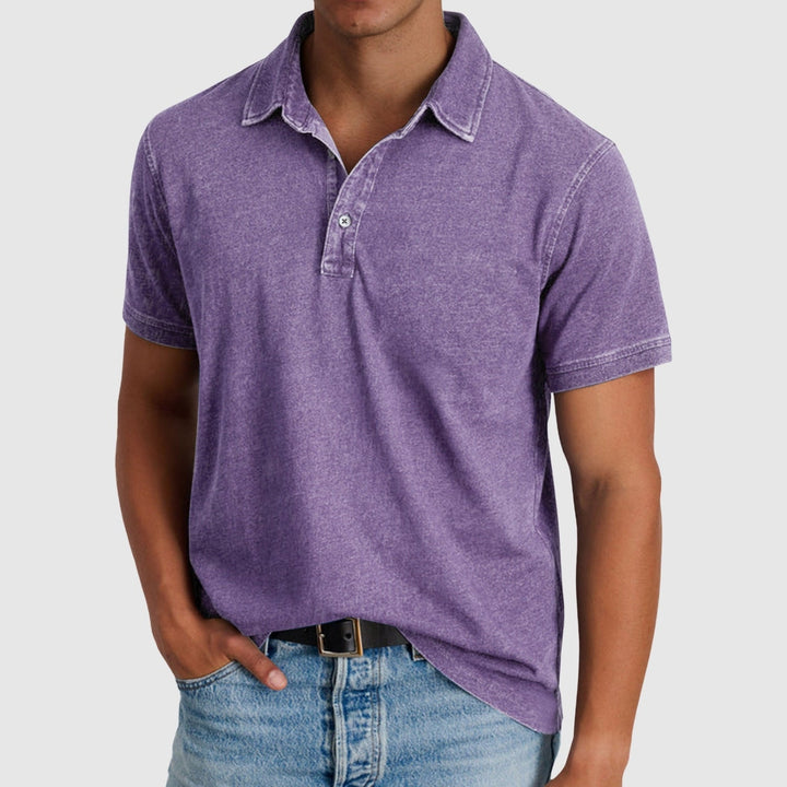 Nándor – Cămașă polo vintage cu nasturi