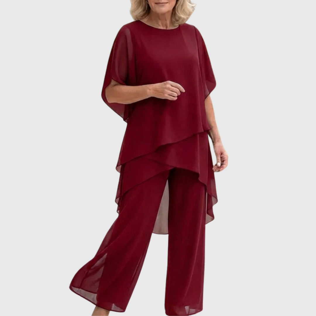 Maria | Set cu pantaloni palazzo drapate