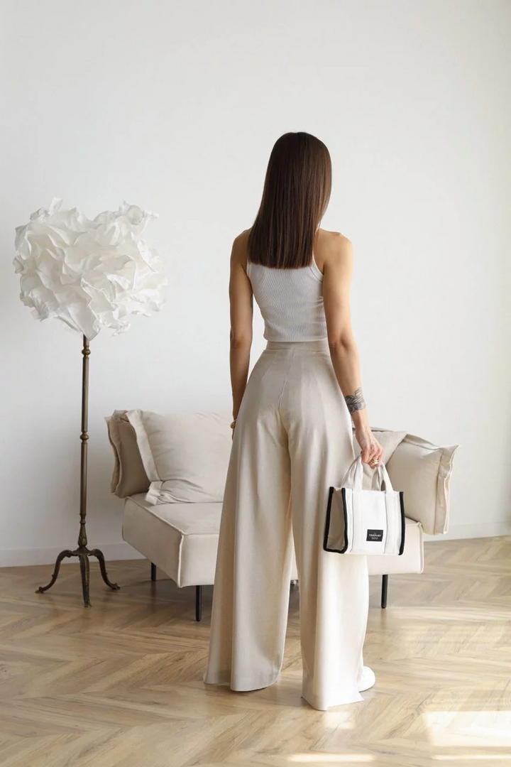 ARIANE – PANTALONI LARGHI DIN LINO PENTRU FEMEI