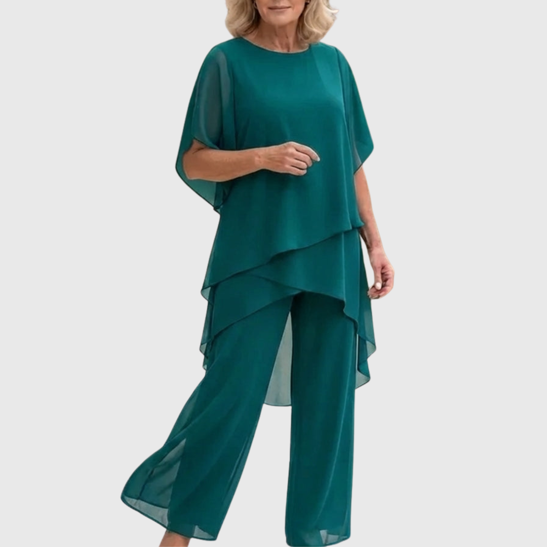 Maria | Set cu pantaloni palazzo drapate