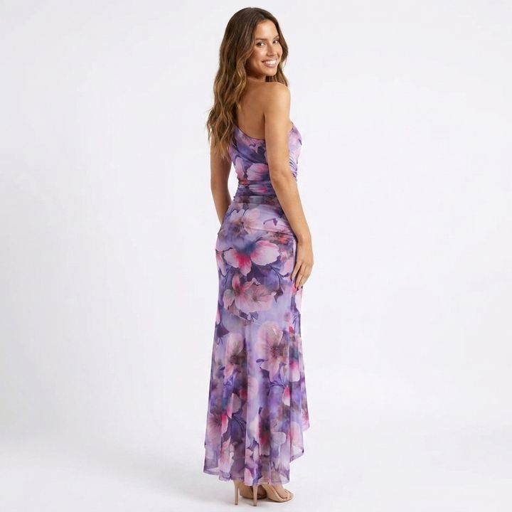 Melina - Rochie cu umăr plisat