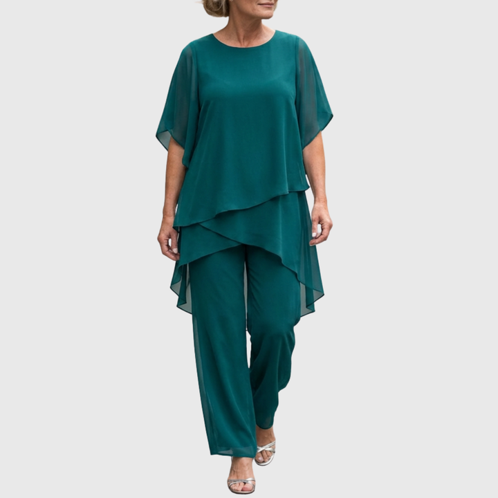 Maria | Set cu pantaloni palazzo drapate