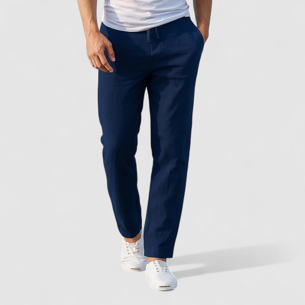 Ioan | Pantaloni din in bumbac respirabil