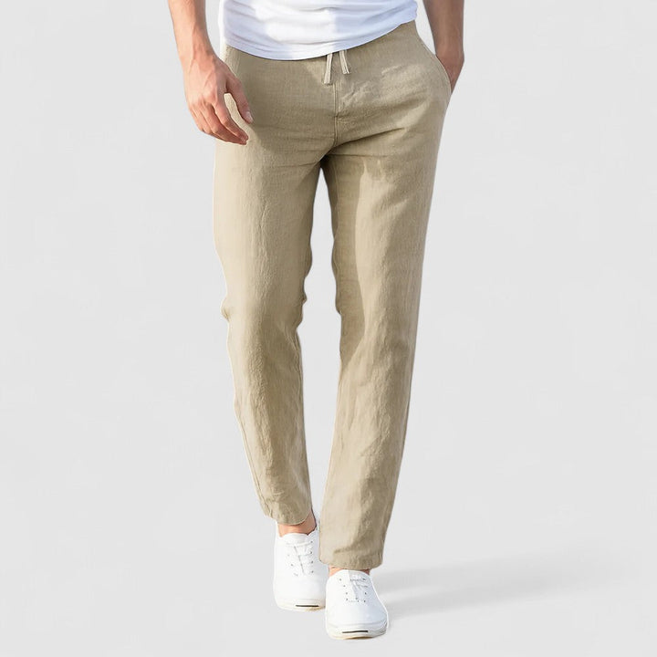 Ioan | Pantaloni din in bumbac respirabil