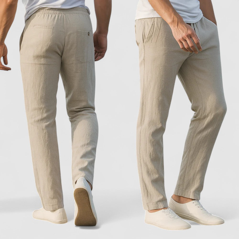 Ioan | Pantaloni din in bumbac respirabil