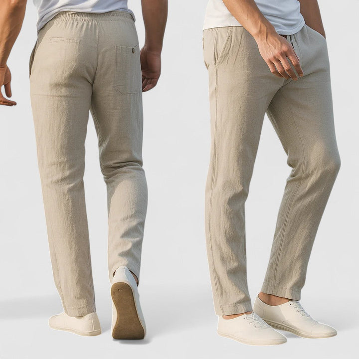 Ioan | Pantaloni din in bumbac respirabil