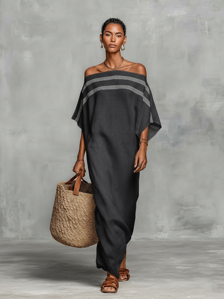 Rochie Maxi Minimalistă din In