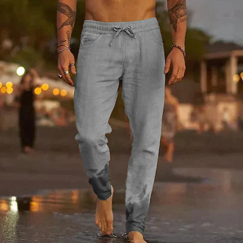 Nicolae | Pantaloni de plajă din in