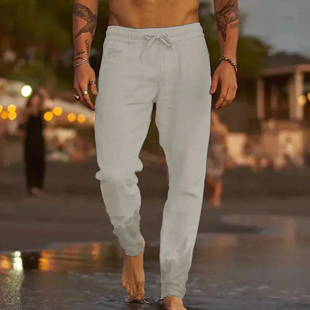 Nicolae | Pantaloni de plajă din in