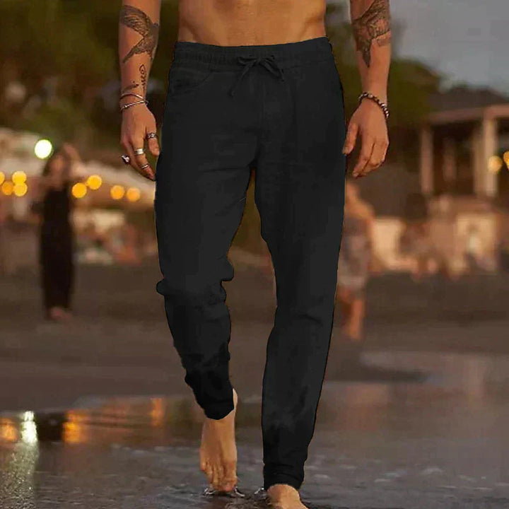 Nicolae | Pantaloni de plajă din in