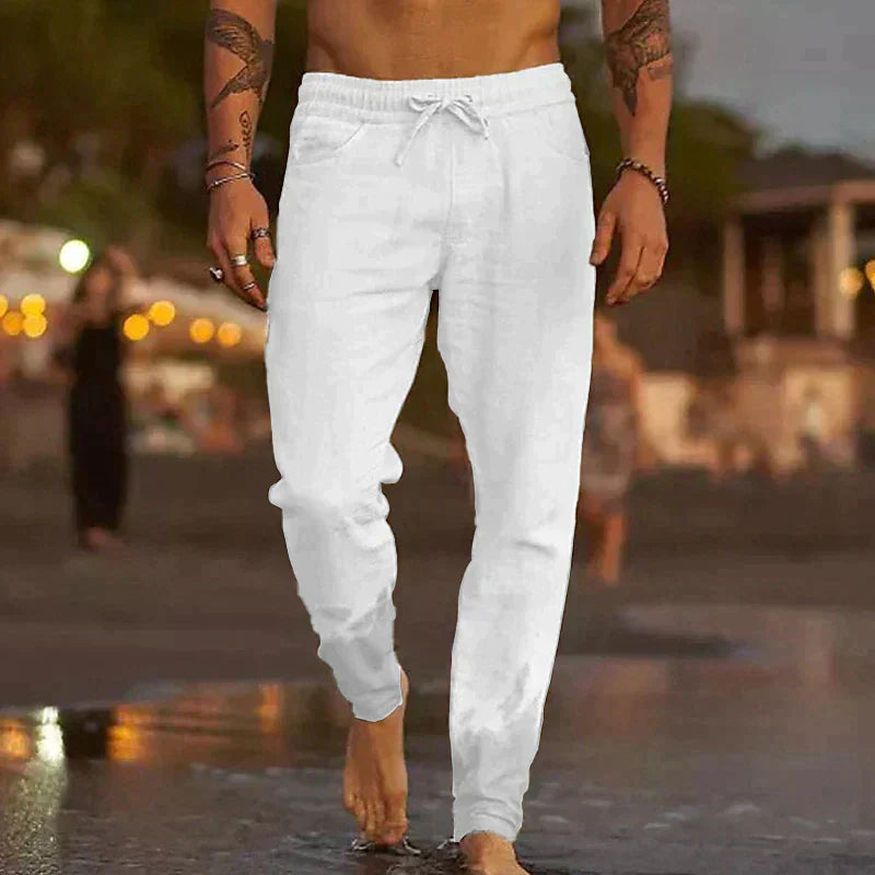 Nicolae | Pantaloni de plajă din in