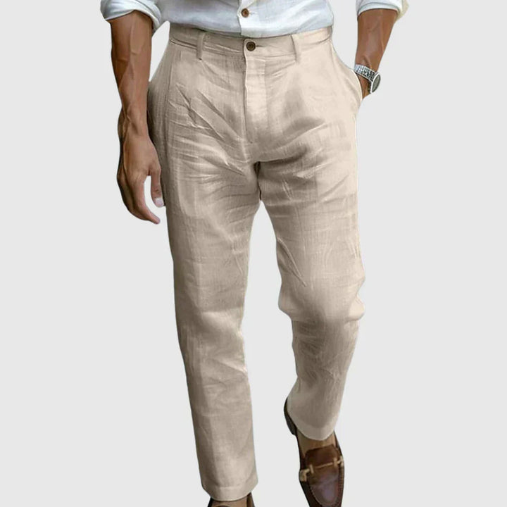 Radu | Pantaloni clasici din in lejer