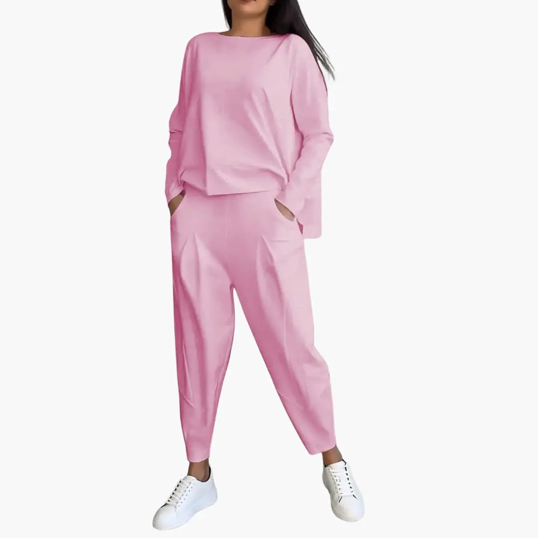 Yvonne | Set de două piese cu guler rotund