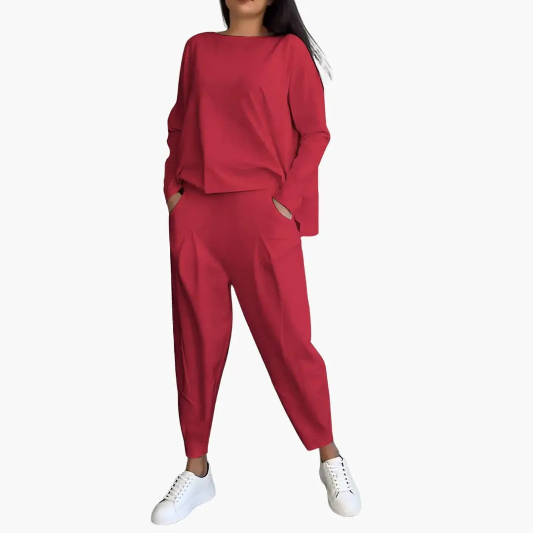 Yvonne | Set de două piese cu guler rotund