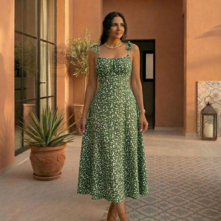 Naomi | Rochie cu bretele subțiri și imprimeu floral