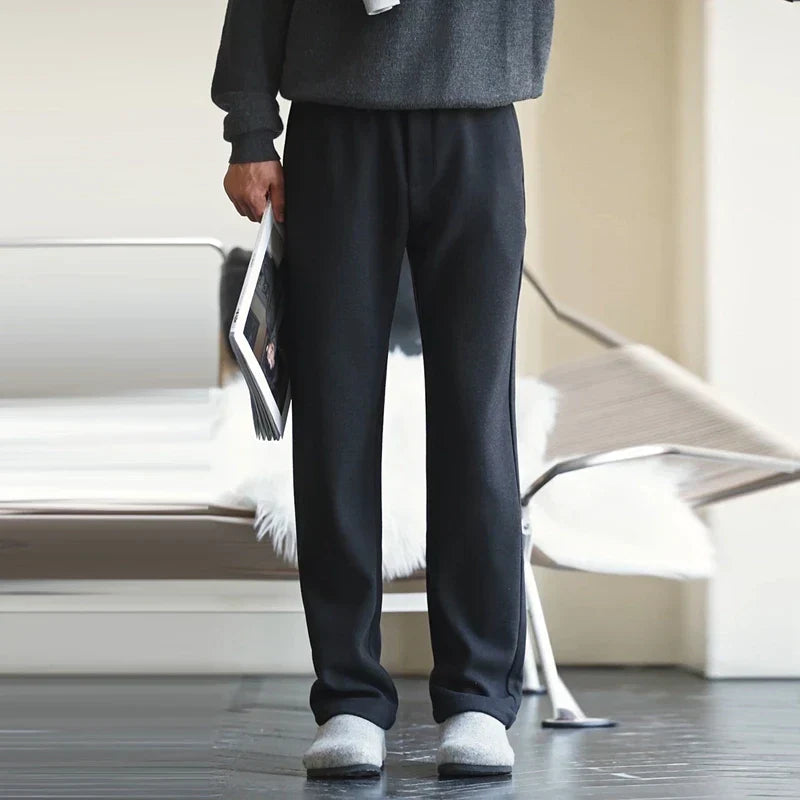 Ilie | Jiro – Pantaloni din lână tricotată slim fit