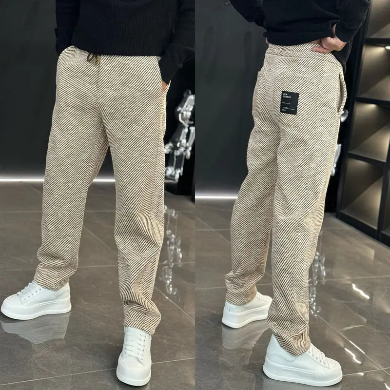 Leontin | Pantaloni largi cu dungi