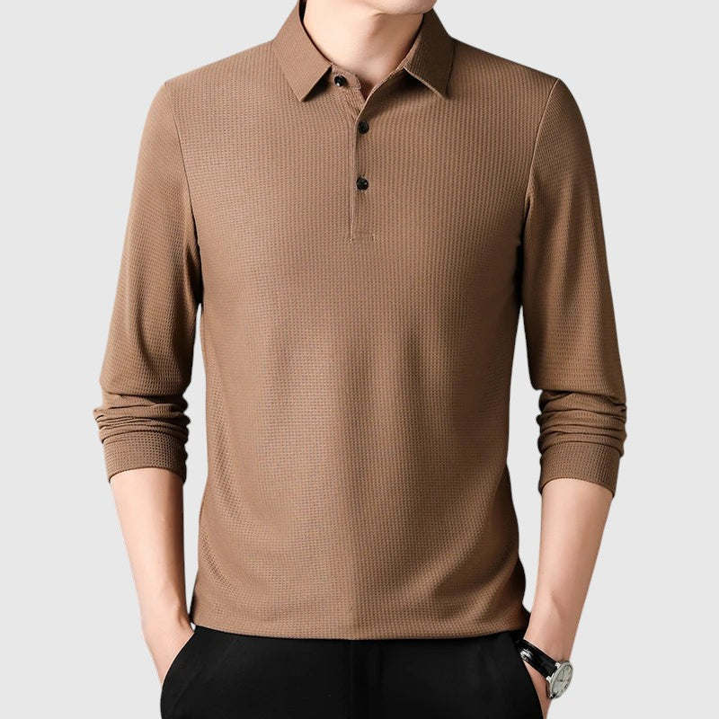 Ilie | Cămașă polo elegantă pentru bărbați cu mânecă lungă
