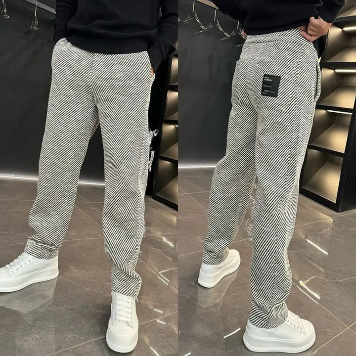 Leontin | Pantaloni largi cu dungi