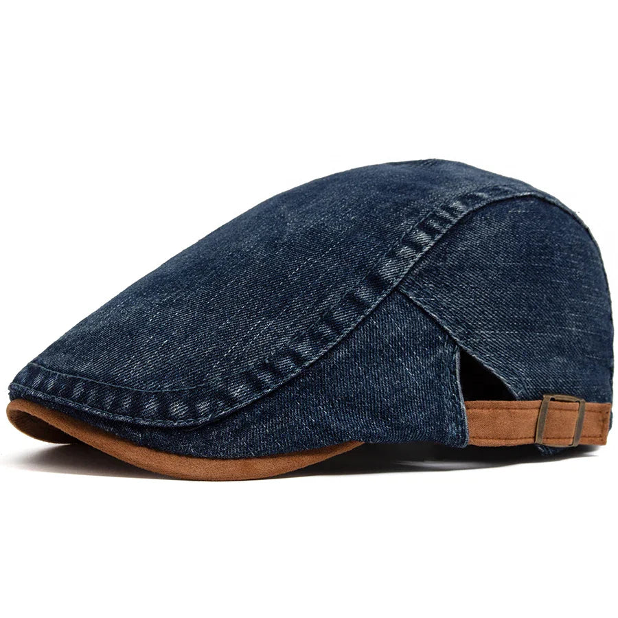 Catalin | Căciulă Plată Denim Premium – Stil Timpuriu & Confort Zilnic