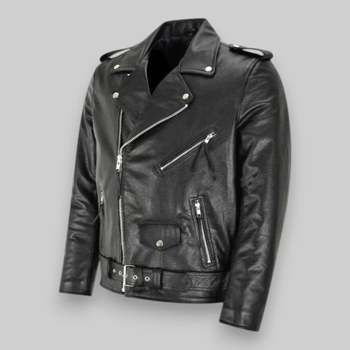 Massimo | Geacă de Biker din Piele Sintetică