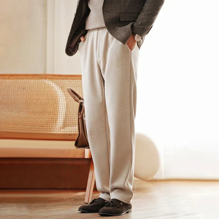 Ilie | Jiro – Pantaloni din lână tricotată slim fit