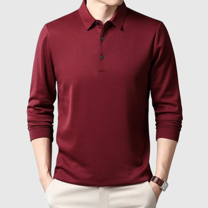Ilie | Cămașă polo elegantă pentru bărbați cu mânecă lungă