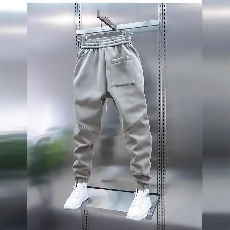 Mircea | Pantaloni elastici simpli cu talie lată