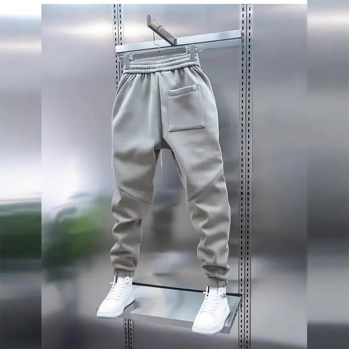 Mircea | Pantaloni elastici simpli cu talie lată