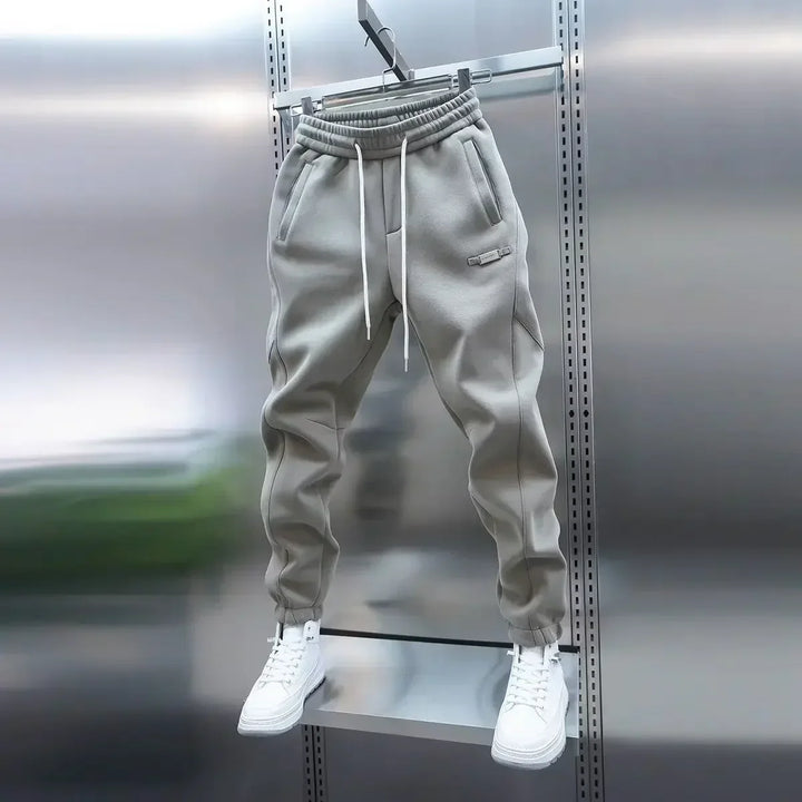 Mircea | Pantaloni elastici simpli cu talie lată