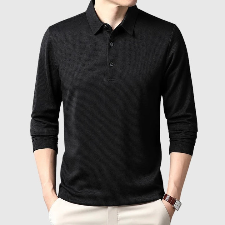 Ilie | Cămașă polo elegantă pentru bărbați cu mânecă lungă