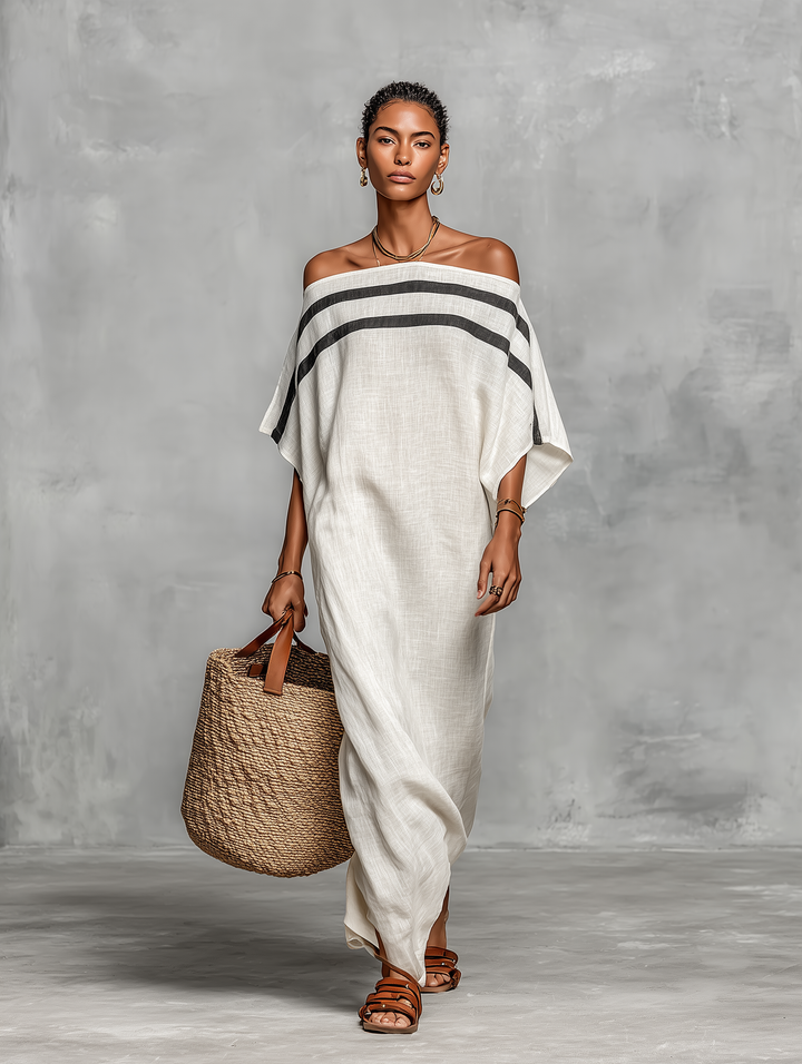 Rochie Maxi Minimalistă din In