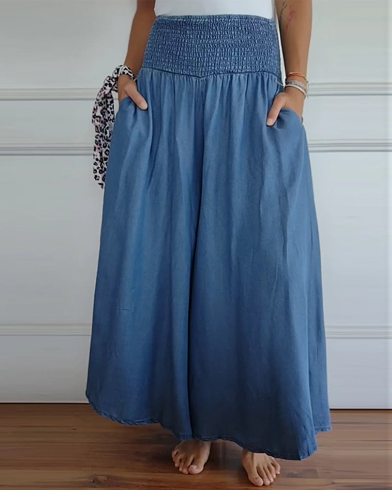 Jasper | Pantaloni cu Talie Înaltă Smock