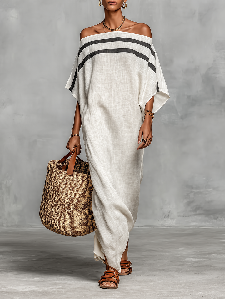 Rochie Maxi Minimalistă din In